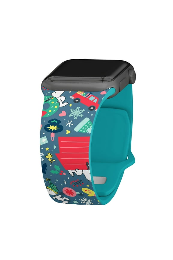 Peanuts Christmas HD Watch Band for Apple Watch - 42/44/45/49mm(46mm Series 10/11) Short Holiday Happiness by Affinity Bands