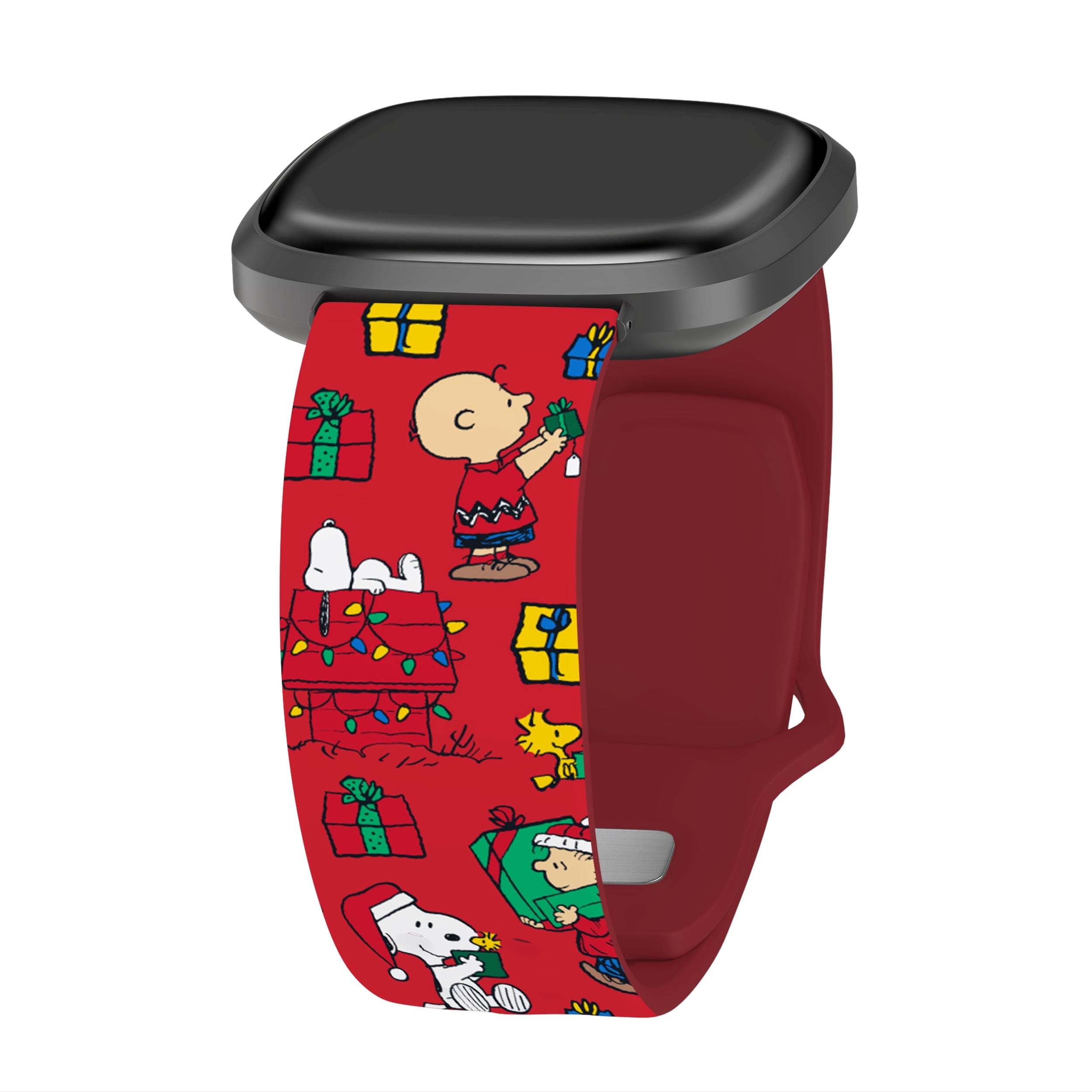 Peanuts Christmas HD Unisex Watch Band Compatible with FitBit Versa 3 & Sense (20mm Long Gift Giving) by Affinity Bands