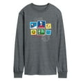 thumbnail image 1 of Peanuts - Christmas - Ho Ho Ho Holiday Stamps - Men's Long Sleeve T-Shirt, 1 of 5