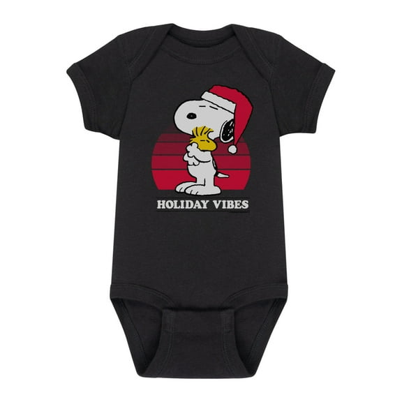 Peanuts - Christmas - Holiday Vibes & Hugs - Infant Baby One Piece