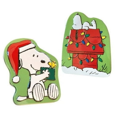 Peanuts Christmas Is Giving, Sour Green Apple Candy, 1 Ounce Tin, 2 Tins