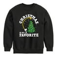 thumbnail image 1 of Peanuts - Christmas Is My Favorite  - Toddler And Youth Crewneck Fleece Sweatshirt, 1 of 6