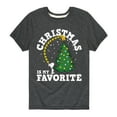 thumbnail image 1 of Peanuts - Christmas Is My Favorite  - Toddler And Youth Short Sleeve Graphic T-Shirt, 1 of 6