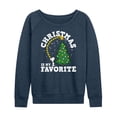 thumbnail image 1 of Peanuts - Christmas Is My Favorite - Women's Lightweight French Terry Long Sleeve Shirt, 1 of 5