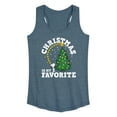 thumbnail image 1 of Peanuts - Christmas Is My Favorite - Women's Racerback Tank Top, 1 of 5