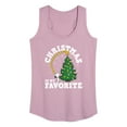 thumbnail image 1 of Peanuts - Christmas Is My Favorite - Women's Racerback Tank Top, 1 of 5