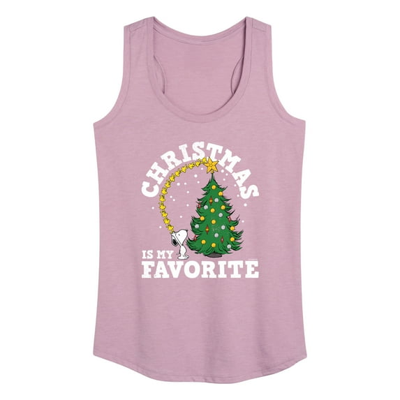 Peanuts - Christmas Is My Favorite - Women's Racerback Tank Top