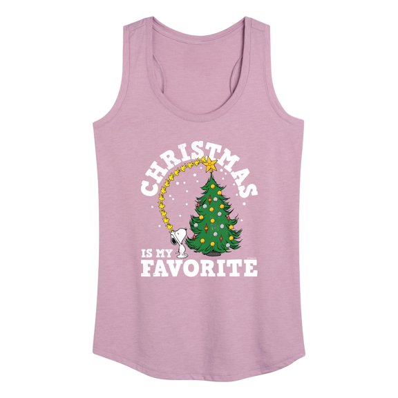 Peanuts - Christmas Is My Favorite - Women's Racerback Tank Top