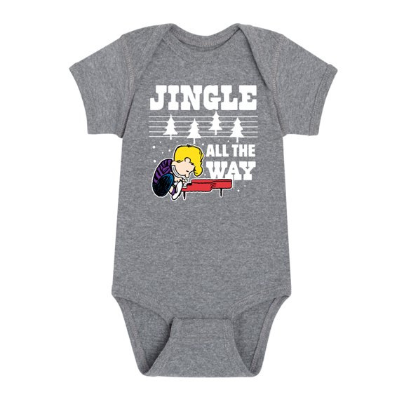Peanuts - Christmas - Jingle All the Way On The Piano - Infant Baby One Piece