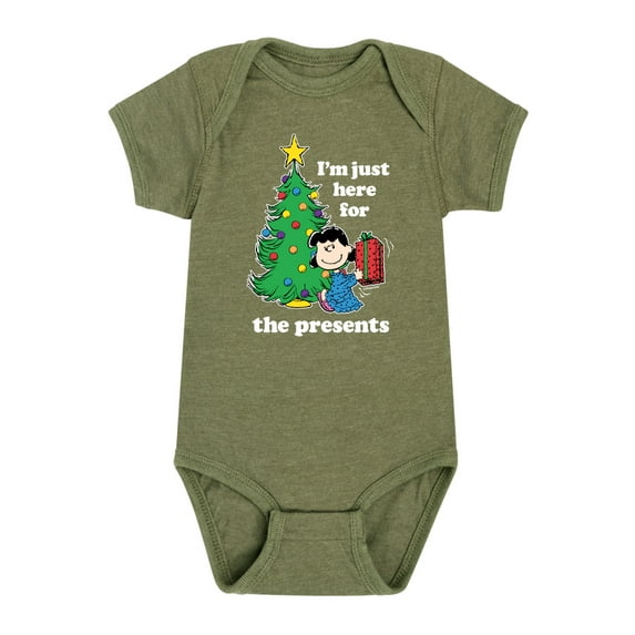 Peanuts - Christmas - Lucy, Just Here For The Presents - Infant Baby One Piece