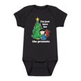 thumbnail image 1 of Peanuts - Christmas - Lucy, Just Here For The Presents - Infant Baby One Piece, 1 of 5