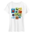 thumbnail image 1 of Peanuts - Christmas - Merry Christmas Stamps - Women's Short Sleeve Graphic T-Shirt, 1 of 5