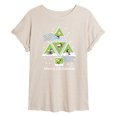 thumbnail image 1 of Peanuts - Christmas - Merry Christmas Triangle Tree Stamps - Women's Oversized T-Shirt, 1 of 5