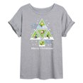 thumbnail image 1 of Peanuts - Christmas - Merry Christmas Triangle Tree Stamps - Juniors Ideal Flowy Muscle T-Shirt, 1 of 5