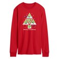 thumbnail image 1 of Peanuts - Christmas - Merry Christmas Triangle Tree Stamps - Men's Long Sleeve T-Shirt, 1 of 4