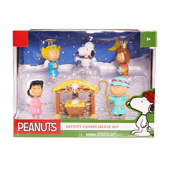 Peanuts Christmas Nativity Figure Set, Decorations and Toys
