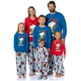 thumbnail image 1 of Peanuts Christmas Pajamas Men's Snoopy Woodstock Merry & Bright Holiday AOP Fleece Pajama Pant 2-Piece Pajama Set, 1 of 7
