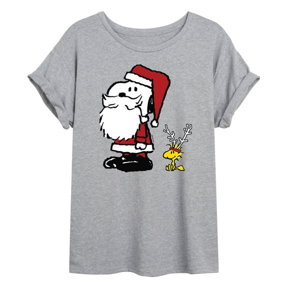 Peanuts - Christmas - Santa Snoopy - Women's Oversized T-Shirt