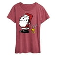 thumbnail image 1 of Peanuts - Christmas - Santa Snoopy - Women's Short Sleeve Graphic T-Shirt, 1 of 5