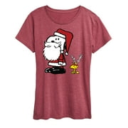 DHX MEDIA Peanuts - Christmas - Santa Snoopy - Women's Short Sleeve Graphic T-Shirt