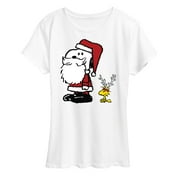 DHX MEDIA Peanuts - Christmas - Santa Snoopy - Women's Short Sleeve Graphic T-Shirt
