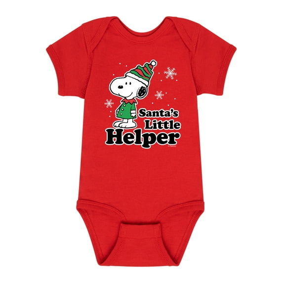 Peanuts - Christmas - Santa's Little Helper - Infant Baby One Piece