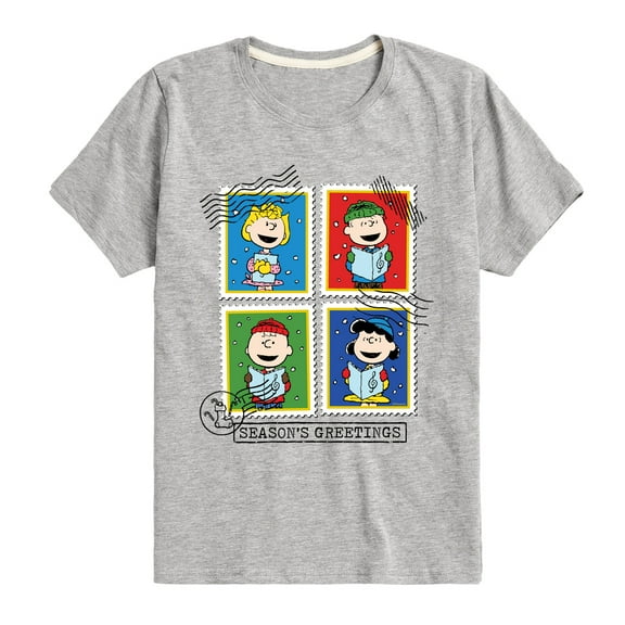 Peanuts - Christmas - Season's Greetings - Toddler & Youth Short Sleeve Graphic T-Shirt