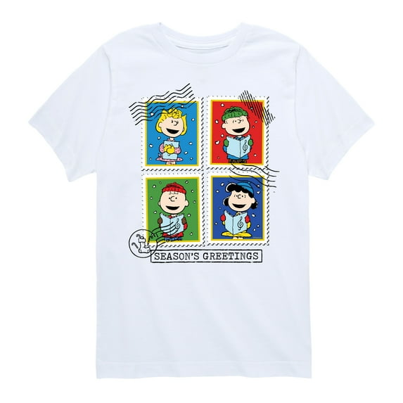 Peanuts - Christmas - Season's Greetings - Toddler & Youth Short Sleeve Graphic T-Shirt