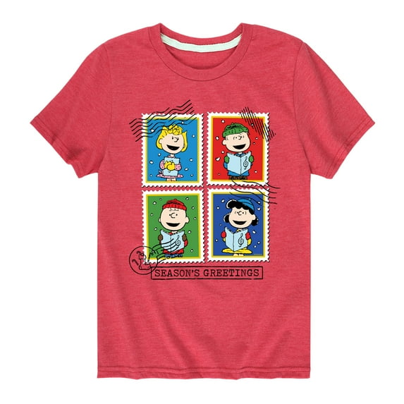 Peanuts - Christmas - Season's Greetings - Toddler & Youth Short Sleeve Graphic T-Shirt