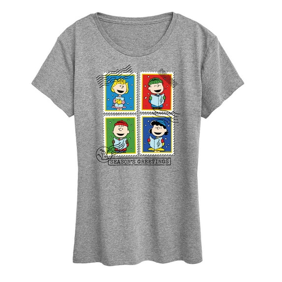 Peanuts - Christmas - Season's Greetings - Women's Short Sleeve Graphic T-Shirt