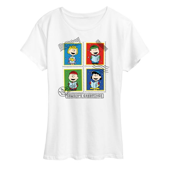 Peanuts - Christmas - Season's Greetings - Women's Short Sleeve Graphic T-Shirt