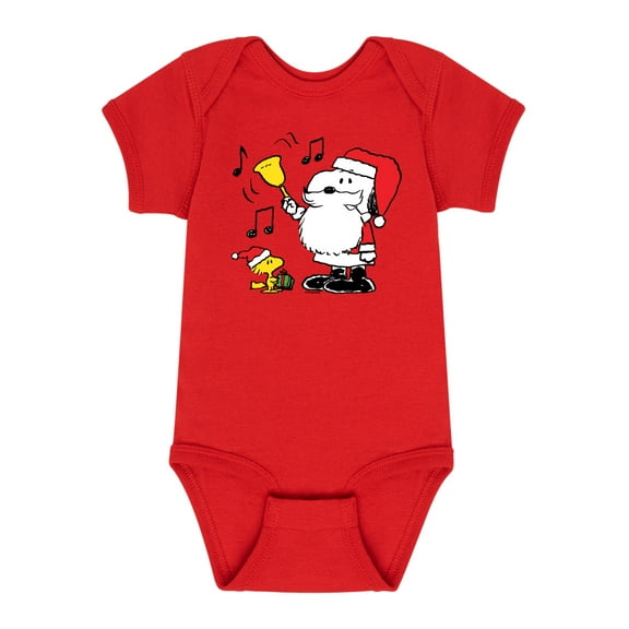 Peanuts - Christmas - Snoopy & Woodstock Sings Holiday Songs - Infant Baby One Piece