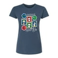 thumbnail image 1 of Peanuts - Christmas Stamps - Juniors Fitted Short Sleeve Graphic T-Shirt, 1 of 5