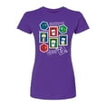 thumbnail image 1 of Peanuts - Christmas Stamps - Juniors Fitted Short Sleeve Graphic T-Shirt, 1 of 4