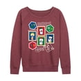 thumbnail image 1 of Peanuts - Christmas Stamps - Women's French Terry Long Sleeve Pullover, 1 of 5