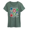 thumbnail image 1 of Peanuts - Christmas Stamps - Women's Short Sleeve Graphic T-Shirt, 1 of 5