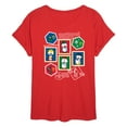 thumbnail image 1 of Peanuts - Christmas Stamps - Womens Oversized Graphic T-Shirt, 1 of 5
