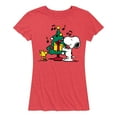 thumbnail image 1 of Peanuts - Christmas Tree - Women's Short Sleeve Graphic T-Shirt, 1 of 6