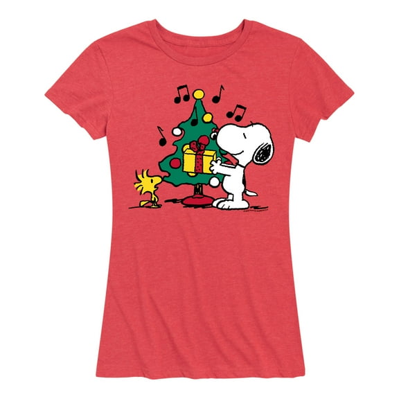 Peanuts - Christmas Tree - Women's Short Sleeve Graphic T-Shirt
