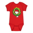 thumbnail image 1 of Peanuts - Christmas - Woodstock Wreath & Snoopy - Infant Baby One Piece, 1 of 5