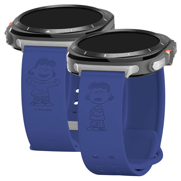 Peanuts Classic Engraved Silicone Unisex Watch Band Compatible with Samsung Galaxy Watch Ultra 47mm (Lucy) by Affinity Bands