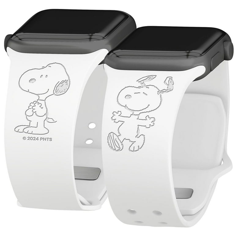 Peanuts Classic Engraved Silicone Watch Band Compatible with
