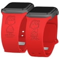 thumbnail image 1 of Peanuts Classic Engraved Silicone Watch Band Compatible with Apple Watch - 42/44/45/49mm(46mm Series 10/11) Marcie by Affinity Bands, 1 of 2