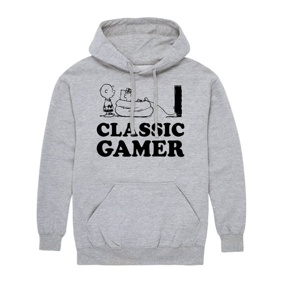 Peanuts - Classic Gamer Charlie Brown and Sally- Men's Pullover Hoodie