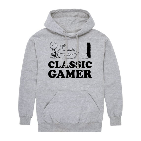 Peanuts - Classic Gamer Charlie Brown and Sally- Men's Pullover Hoodie