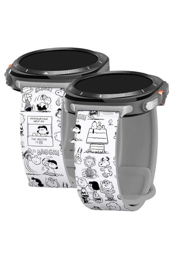 Peanuts Classic HD Watch Band Compatible with Samsung Galaxy Watch Ultra 47mm (Long Comic Style)
