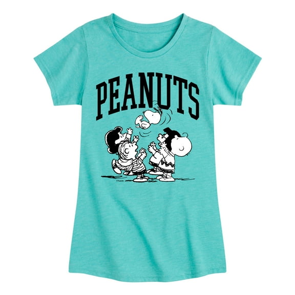 Peanuts - Collegiate Group - Toddler And Youth Girls Short Sleeve Graphic T-Shirt