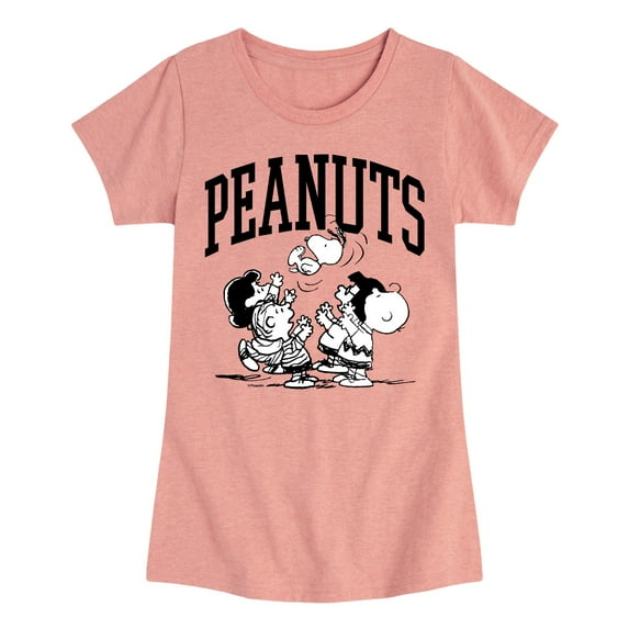 Peanuts - Collegiate Group - Toddler And Youth Girls Short Sleeve Graphic T-Shirt