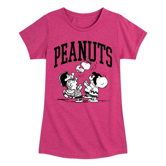 Peanuts - Collegiate Group - Toddler And Youth Girls Short Sleeve Graphic T-Shirt