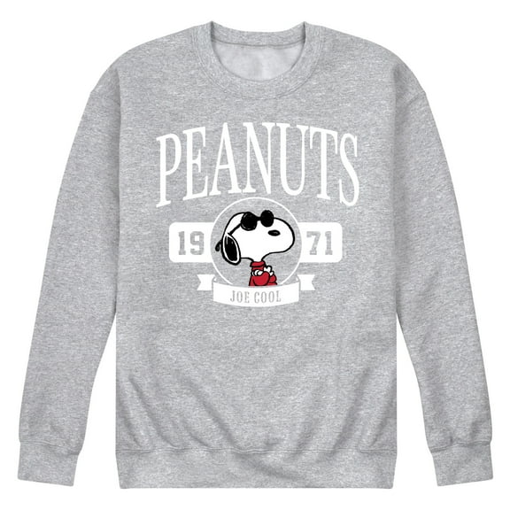 Peanuts - Collegiate  - Men's Crew Neck Fleece Pullover